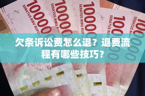 济南欠条诉讼费怎么退？退费流程有哪些技巧？